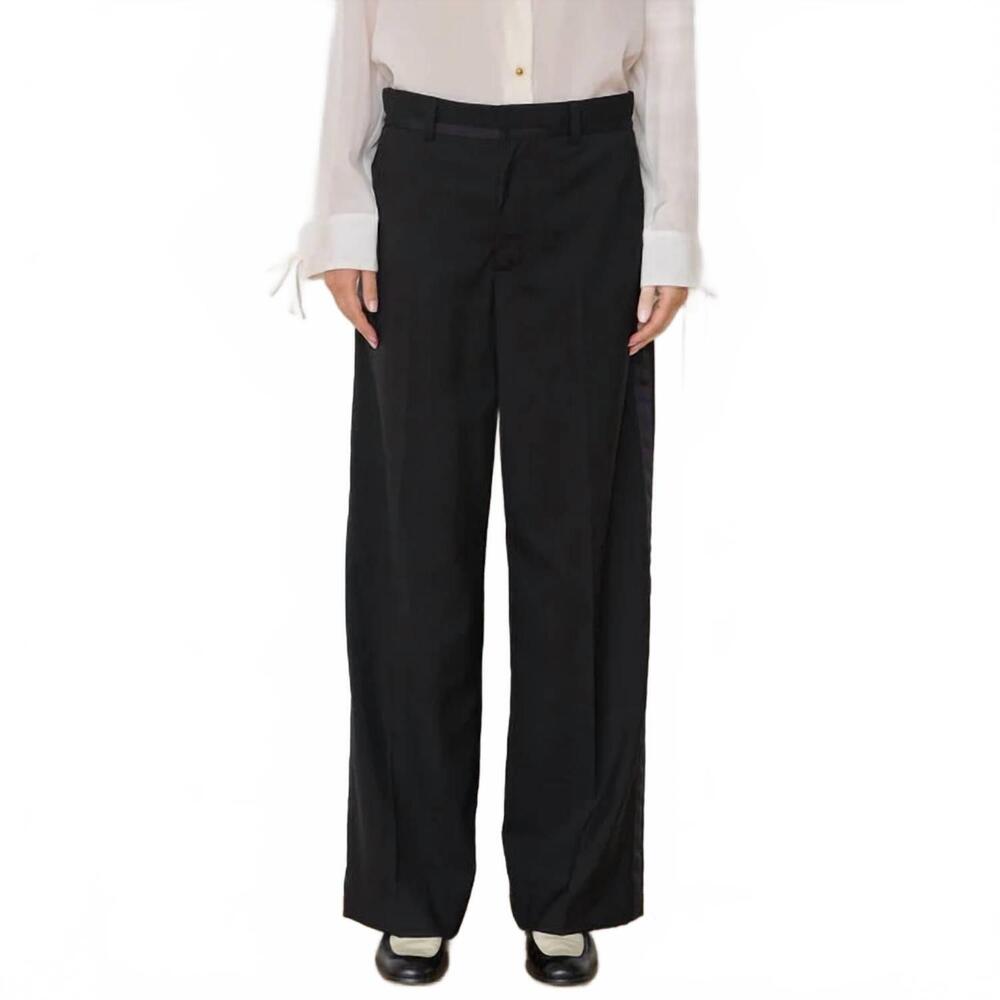 NEW WE-AR4 tuxedo trouser pants in black